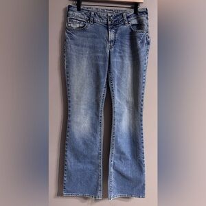 women's Silver,Suki mid-rise bootcut jeans with embroidered back pockets